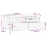 vidaXL Table basse noir 80x54x40 cm bois d'ingénierie