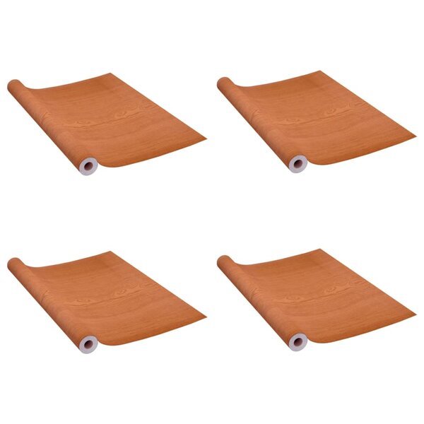 vidaXL Films autoadhésifs pour portes 4 Pièces Chêne clair 210x90 cm PVC