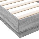 vidaXL Cadre de lit au sol Sonoma gris 80 x 200 cm Bois d'ingénierie