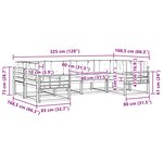 vidaXL Ensemble de canapés d'extérieur 6 pc Blanc et Beige