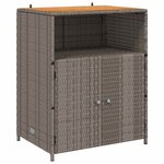 vidaXL Armoire Gris 70 x 50 x 87 cm Polyester et Roly Ratten