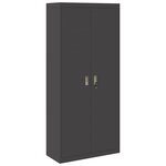 vidaXL Armoire de rangement 2 Pièces Noir 90 x 40 x 200 cm Acier