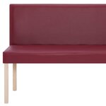 vidaXL Banc 139 5 cm Rouge bordeaux Similicuir