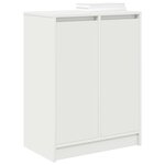 vidaXL Armoire à chaussures blanc 57x34x76 cm bois d'ingénierie