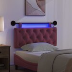 vidaXL Tête de lit suspendue Avec lumière LED Bordeaux Tissu