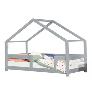 Lit cabane enfant LUCKY 120 x 180 gris