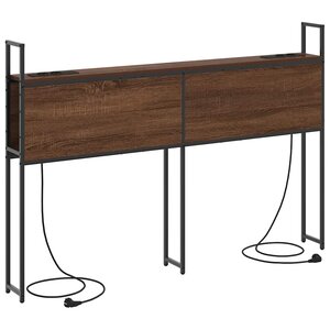 vidaXL Headboard de Rangement avec Station de Charge Chêne marron