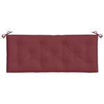 vidaXL Coussin de banc de jardin rouge bordeaux mélangé tissu