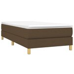 vidaXL Sommier à lattes de lit avec matelas Marron foncé 100x200 cm
