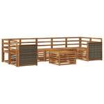 vidaXL Ensemble de canapés d'extérieur 8 pc Naturel