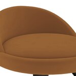 Vidaxl tabourets de bar 2 pcs marron velours