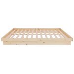 vidaXL Cadre de lit bois massif 150x200 cm très grand