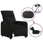 vidaXL Fauteuil inclinable électrique Noir Tissu