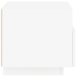 vidaXL Table de chevet avec lumières LED blanc 40x39x37 cm