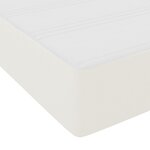 vidaXL Lit coffre avec matelas en crème - 140 x 200 cm - tissu velours