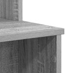 vidaXL Bureau avec rangement Gris Sonoma 120 5 x 44 x 88 5 cm Bois d'ingénierie