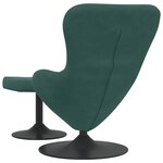 vidaXL Chaise Œuf avec Pouf Vert foncé 63 x 73 x 90 cm Velours