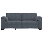 vidaXL Canapé à 3 places gris foncé 220x77x82 cm velours