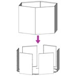 vidaXL Jardinière hexagone 104x90x45 cm acier galvanisé
