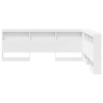 vidaXL Tête de lit de rangement Blanc 150 cm Bois d'ingénierie