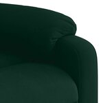 vidaXL Fauteuil inclinable vert foncé velours