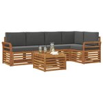 vidaXL Ensemble de canapé d'angle 6 Pièces Naturel et Anthracite