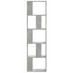 vidaXL Bibliothèque 5 niveaux gris béton bois d'ingénierie