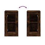 vidaXL Buffet chêne fumé 37 5x35 5x67 5 cm bois d'ingénierie