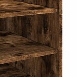 vidaXL Table de chevet chêne fumé 45x50x50 cm bois d'ingénierie