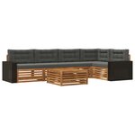 vidaXL Ensemble de canapés d'extérieur 6 Pièces Naturel et Anthracite
