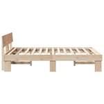 vidaXL Cadre de lit Marron 140 x 200 cm Bois massif en pin
