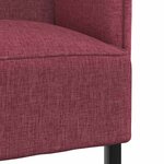 vidaXL Canapé à Haut Dossier Rouge bordeaux 109 x 56 x 121 cm tissu