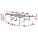 vidaXL Cadre de lit surélevé Marron 100 x 200 cm Bois massif en pin