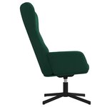vidaXL Chaise de relaxation Vert foncé Velours