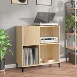 vidaXL Armoire à disques chêne sonoma 84 5x38x89 cm bois d'ingénierie