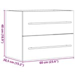 vidaXL Armoire d'évier Gris béton 60x38 5x48 cm Aggloméré