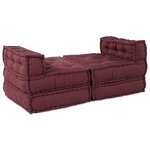 vidaXL Canapé modulaire 4 Pièces Marron tissu