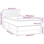 vidaXL Sommier à lattes de lit et matelas et LED Marron foncé 90x190cm
