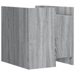 vidaXL Table de chevet sonoma gris 45x50x50 cm bois d'ingénierie