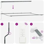 vidaXL Store rétractable automatique avec bande multicolore LED 600x300 cm