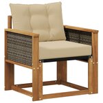 vidaXL Sofa de milieu extérieur Bois d'Acacia Massif Naturel