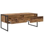 vidaXL Table basse Bois Ancien 100 x 46 x 40 cm Bois d'ingénierie