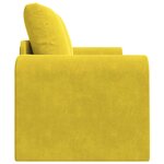 vidaXL Canapé-Lit Jaune 148 x 71 x 83 cm Velours