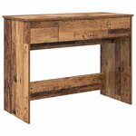 vidaXL Table de cosmétiques avec tiroir Bois ancien 100 x 45 x 76 cm