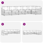 vidaXL Ensemble de canapés d'extérieur 6 Pièces Naturel et Anthracite