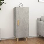 vidaXL Buffet Gris béton 34 5x34x90 cm Bois d'ingénierie