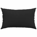 vidaXL Coussins de canapé 2 Pièces Noir 50 x 30 cm tissu