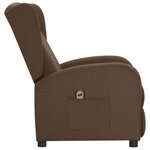 vidaXL Fauteuil inclinable électrique Marron Tissu