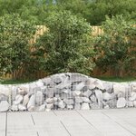 vidaXL Paniers à gabions arqués 12 Pièces 200x30x40/60 cm Fer galvanisé
