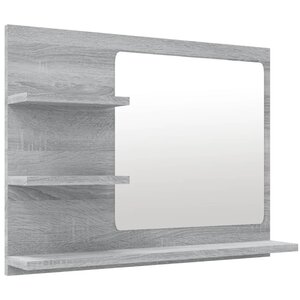 vidaXL Miroir de bain Sonoma gris 60x10 5x45 cm Bois d'ingénierie